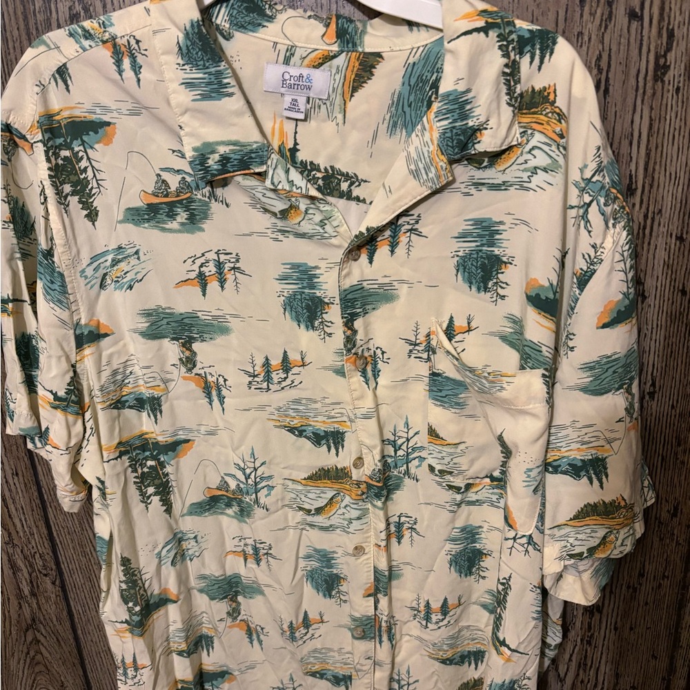 Craft And Barrow Scenic Print Shirt/Xxl!